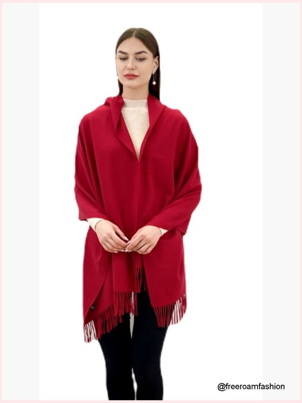 Large Cashmere Wrap Shawl Scarf Oversized Pashmina Blanket Women - Picture 6 of 6
